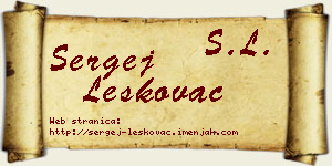Sergej Leskovac vizit kartica